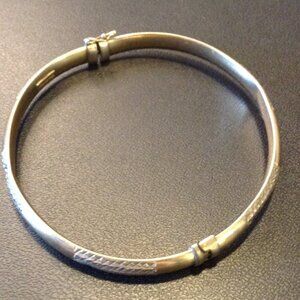VTG 925/Gold filled Bangle Bracelet U2010KAU hinged, Affordable Luxury, Stylish